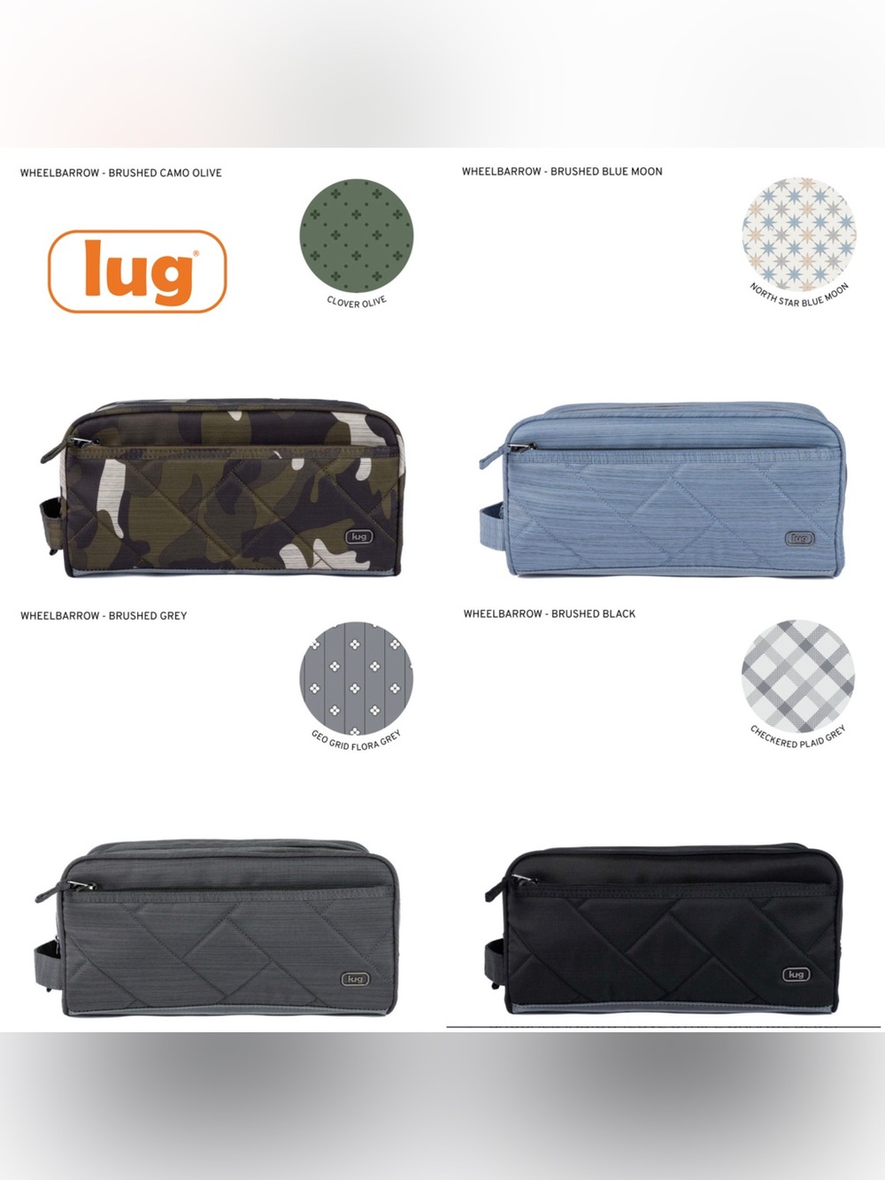 Lug Wheelbarrow Brushed Dopp Kit Toiletry Bag NWT